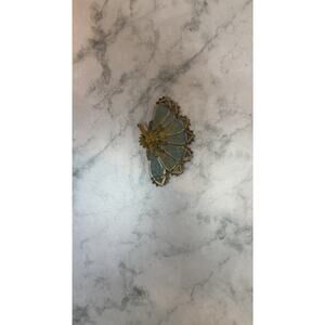 Antique Jewelry Sensu Folding Fan Geisha Brooch